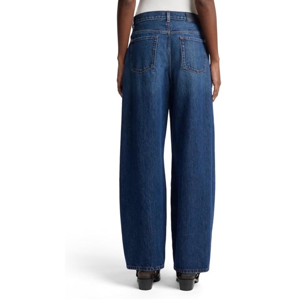 NWT 7 For All Mankind Barrel Jeans Womens Blue High Rise Curved Leg 32 - Picture 2 of 13